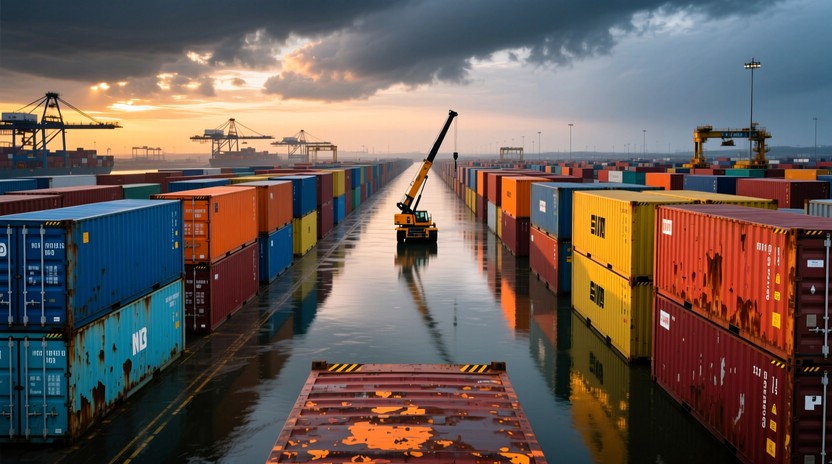 Free Rainy Port Night Image - Rain, Containers, Terminal | Download at ...