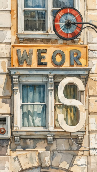 Antique Window Lettering Sign Free Nostalgic Window Frame Image - Vintage, Watercolor, Typography ...