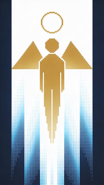 Free Divine Pixel Angel Image - Angel, Pixel, Minimalist | Download at ...