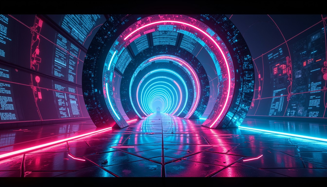 Free Neon Digital Tunnel Image - Neon, Cyberpunk, Tunnel | Download at ...