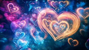 Heart Lights Background