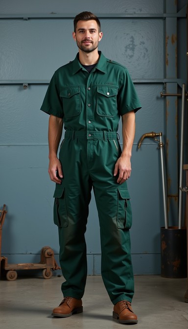 Free Professional Utility Wear Image - Coveralls, Workwear, Green ...