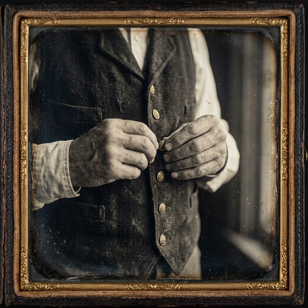 Free Fastening Brass Buttons Image - Victorian, Daguerreotype, Hands ...