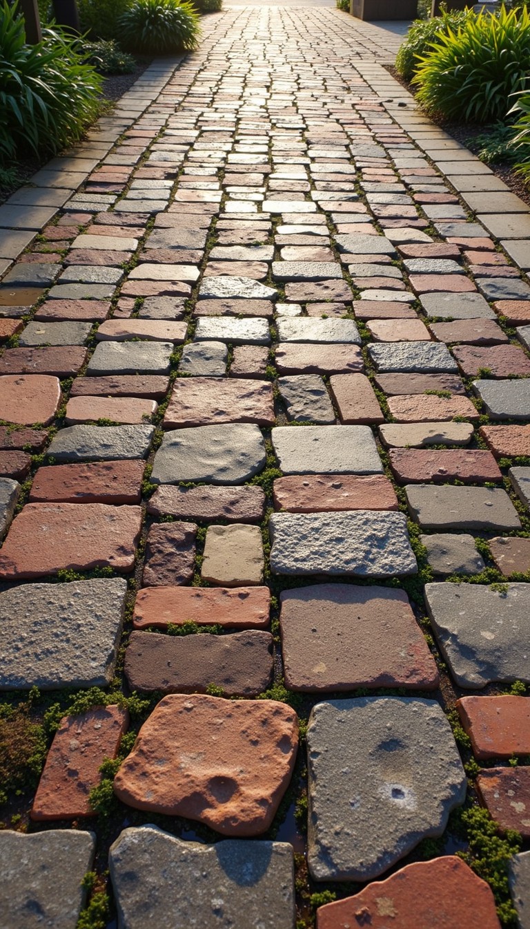 Free Weathered Brick Path Image - Brick, Cobblestone, Pathway ...