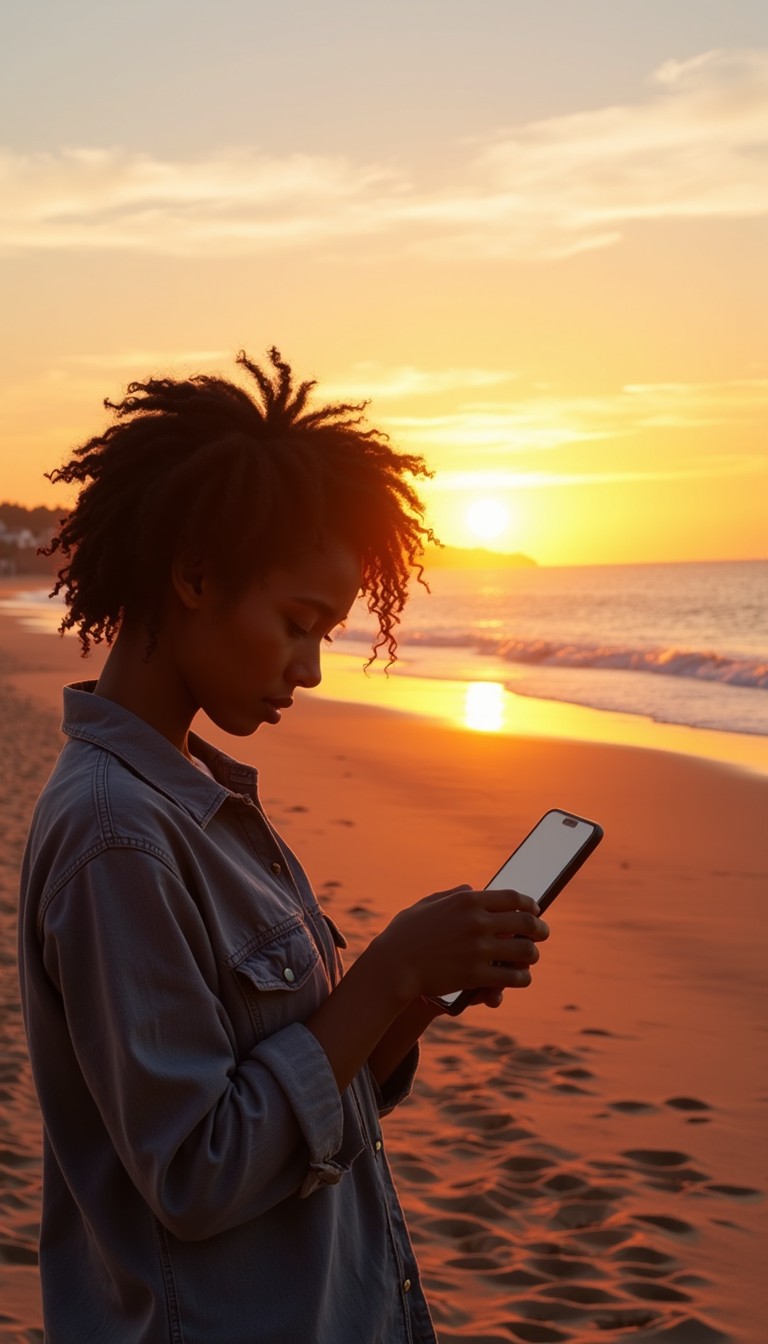Free Sunset tech moment Image - Sunset, Beach, Silhouette | Download at ...