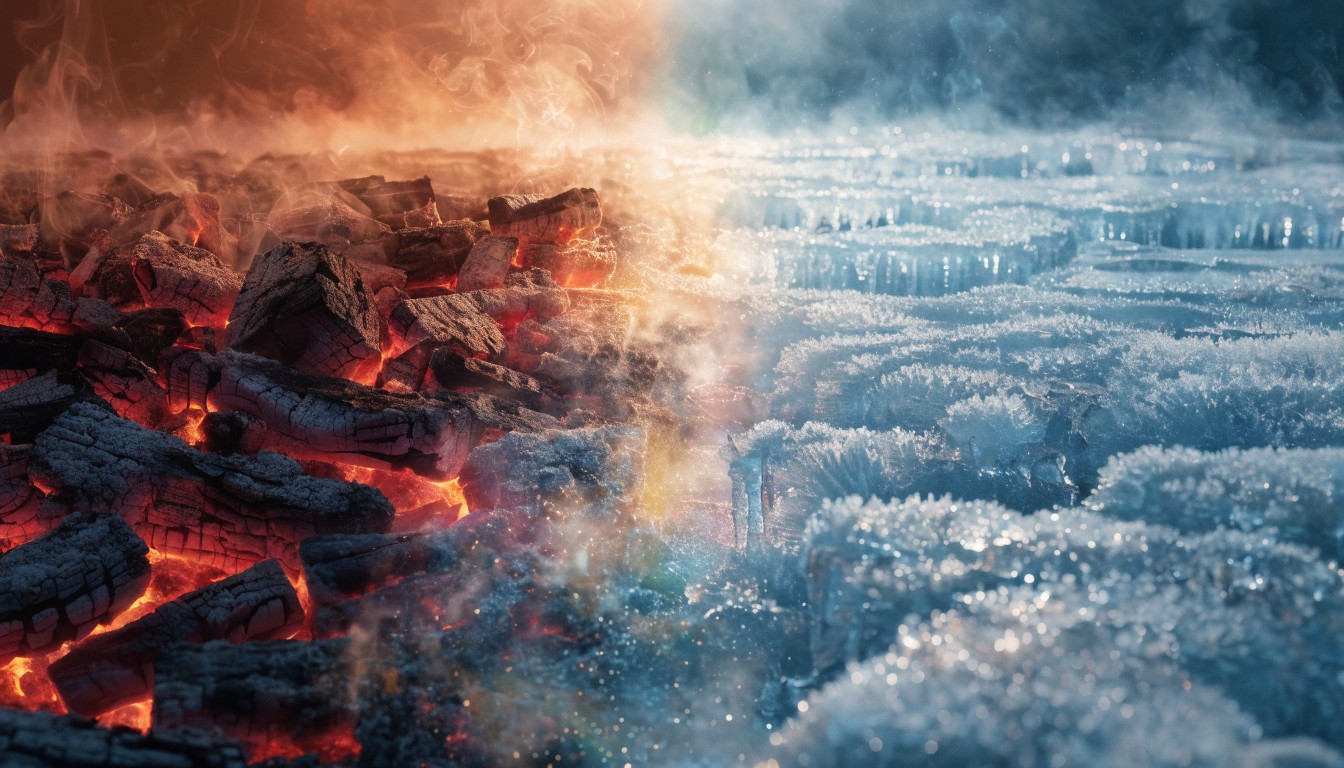 Ice To Fire Free Fire Meets Ice Image - Fire, Ice, Contrast | Download at StockCake