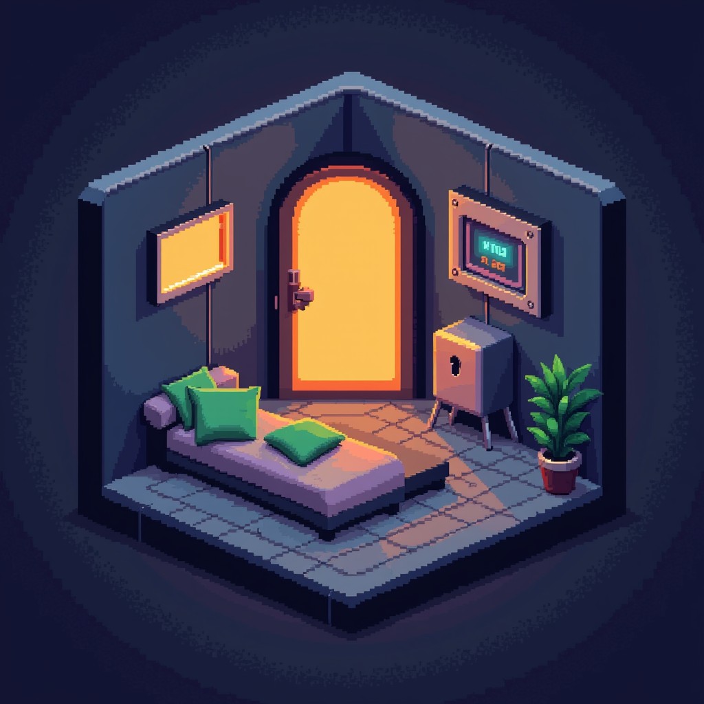 Free Secure Pixel Haven Image - Pixelart, Isometric, Secure | Download ...