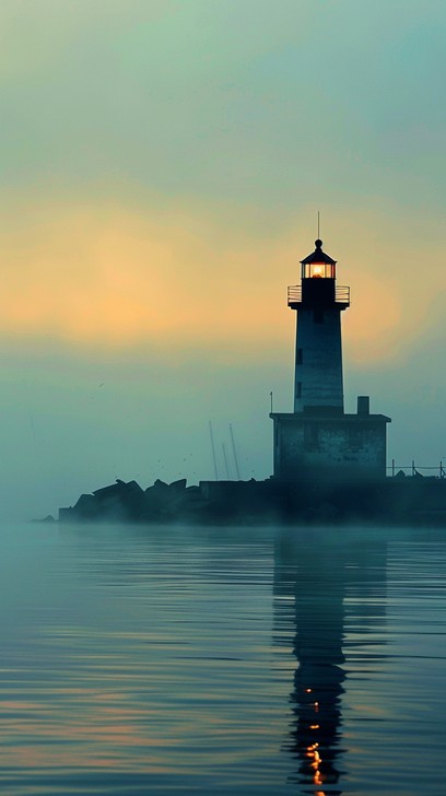 Free Misty Lighthouse View Image - Fog, Lighthouse, Sailboat | Download ...