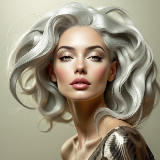 Free Silver Hair Elegance Image - Digital, Portrait, Silver | Download ...