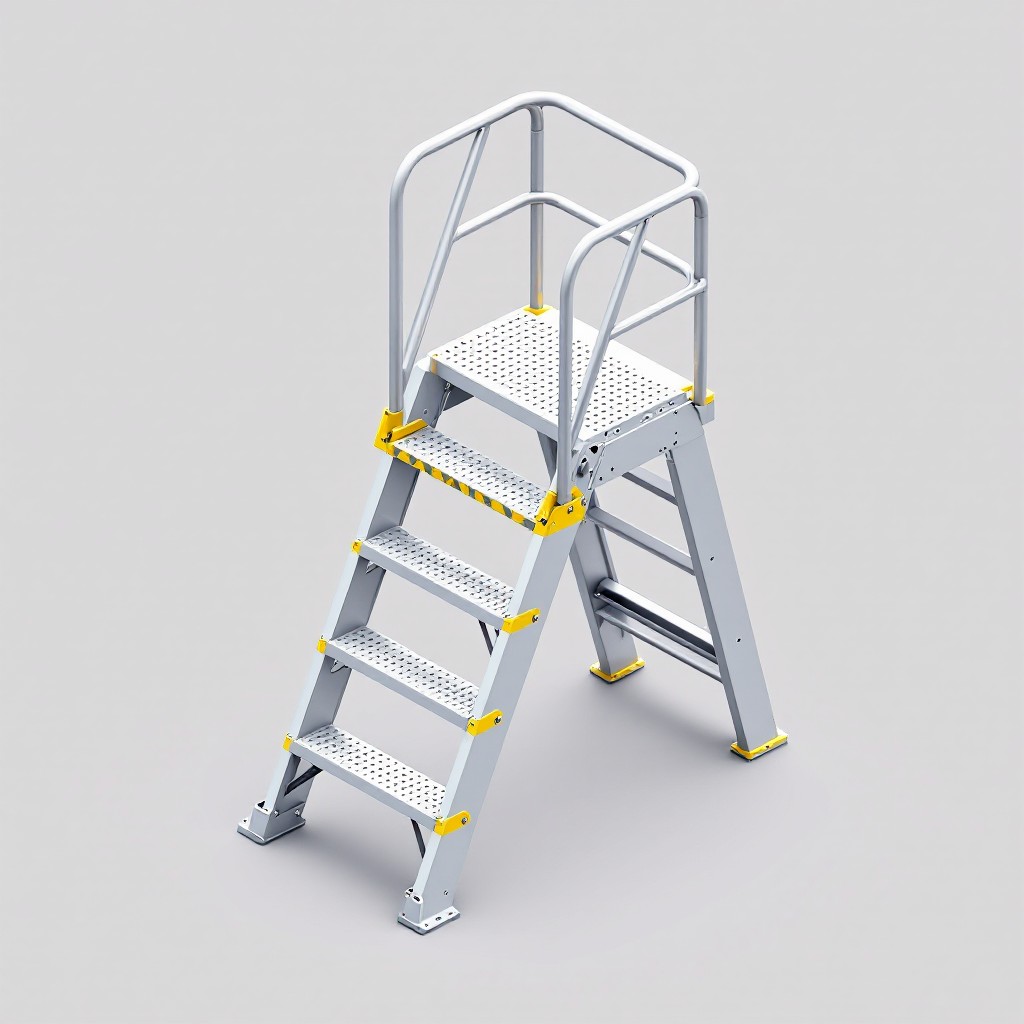 458 Ladder Download Industrial Safety Ladder Image - Stepladder, Aluminum ...