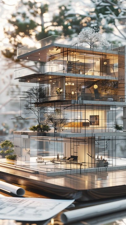 Free Modern Architectural Marvel Image Architecture Modern Winter