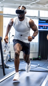 Virtual Reality Running Machine Free Virtual Reality Running Image - Athlete, Treadmill, Virtual ...