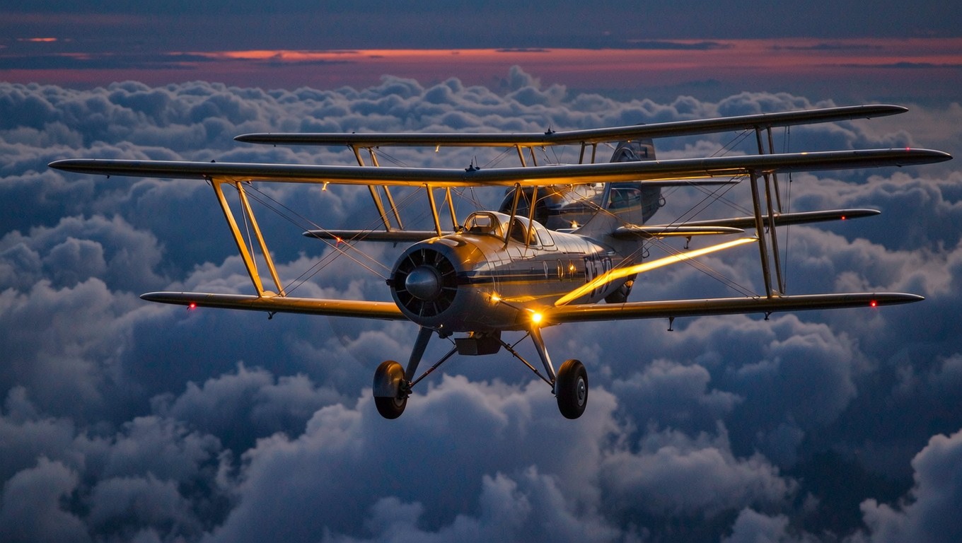 Free Golden Vintage Biplane Photo - Biplane, Vintage, Aviation ...
