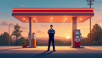 Free Service Station Sunset Image - Retro, Service, Station | Download ...