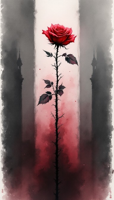Free Rose Into Mist Image - Watercolor, Rose, Crimson | Download at ...