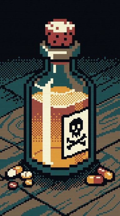 Free Pixelated Poison Bottle Image - Pixel, Retro, Potion | Download at ...