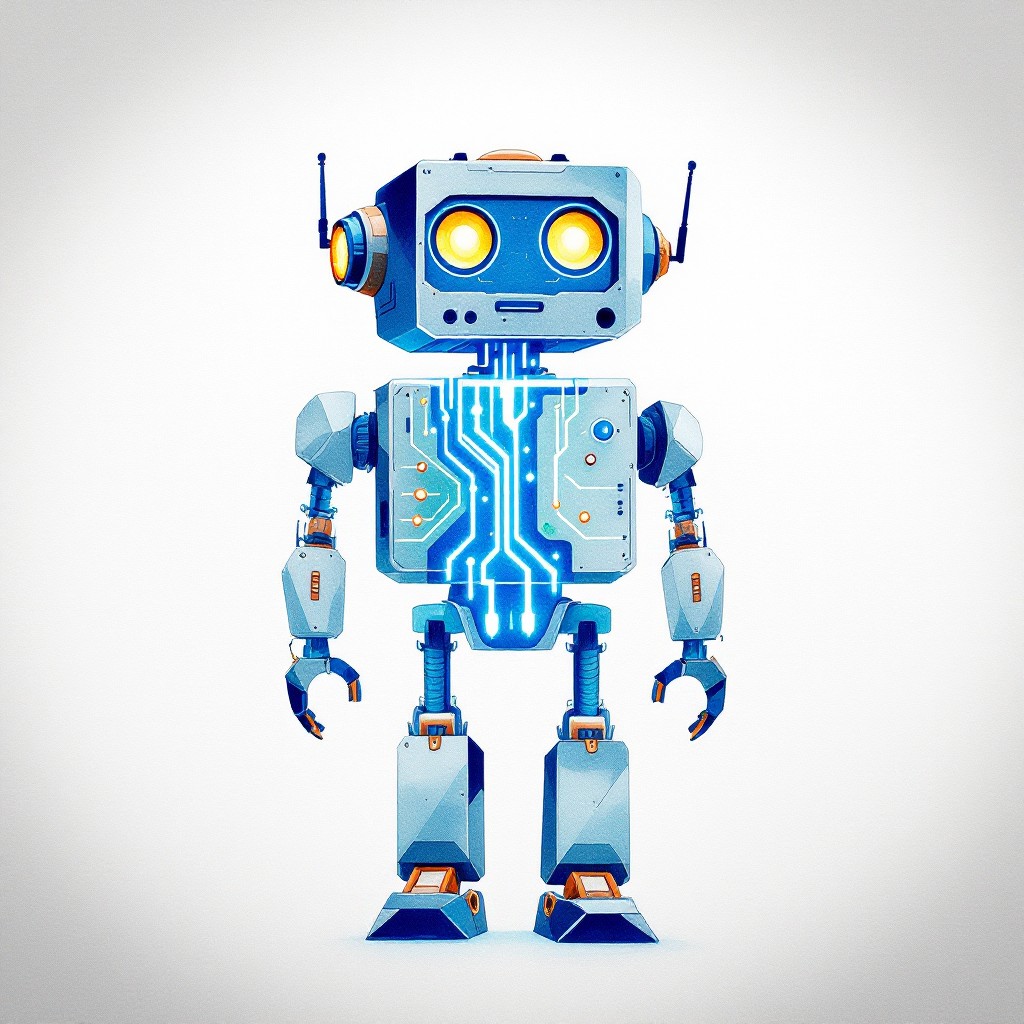 Free Luminous Circuit Bot Image - Robot, Blue, Circuits | Download at ...