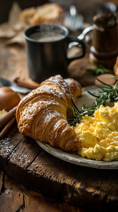 Rustic Breakfast Image Free Rustic Breakfast Spread Image - Croissants, Breakfast, Rustic ...
