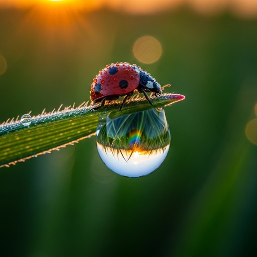 Free Ladybug on Dewdrop Image - Nature, Ladybug, Dew | Download at ...