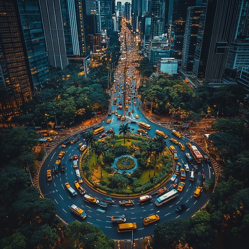 Windows Roundabout Background Free Bustling city roundabout Image - City, Roundabout, Skyscrapers ...