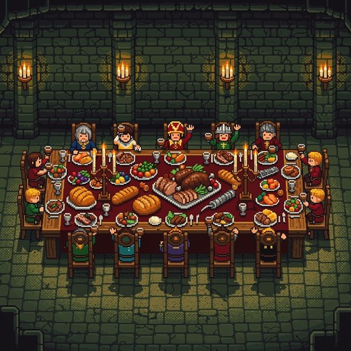 Free Medieval Pixel Feast Image - Pixel, Medieval, Banquet | Download ...
