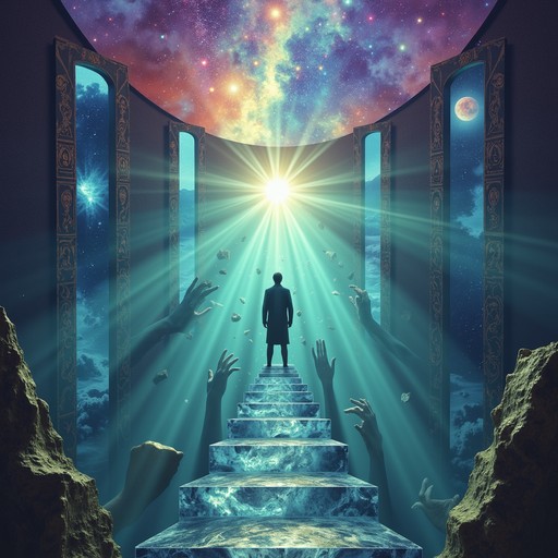 Transcending Floating Free Cosmic Ascension Path Image - Cosmic, Stairway, Ascension ...