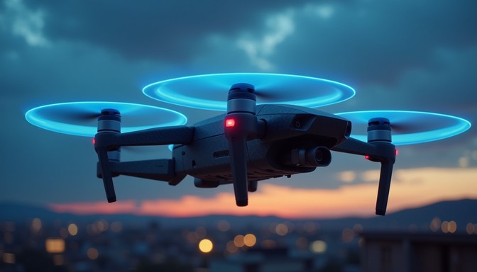 Free Illuminated Drone Swarm Image - Drones, Technology, Future ...