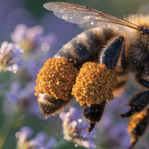 Soft Pollen Color Free Golden Pollen Treasure Image - Honeybee, Pollen, Macro | Download ...