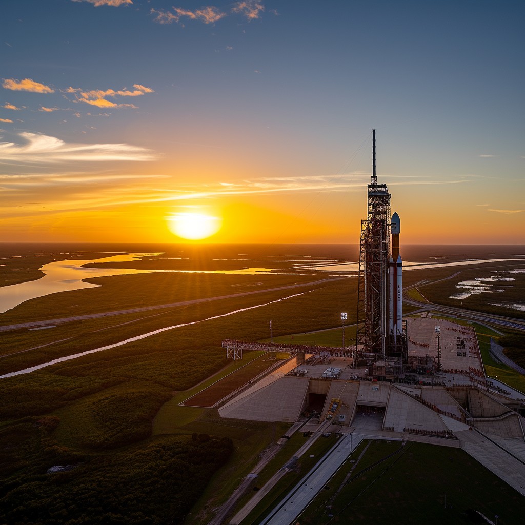 Free Sunset Rocket Launch Image - Sunset, Rocket, Launchpad | Download ...