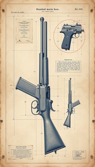 Free Vintage Rifle Blueprint Image - Blueprint, Rifle, Vintage ...