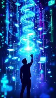 Download Digital Knowledge Ascension Image - Cyberpunk, Digital ...