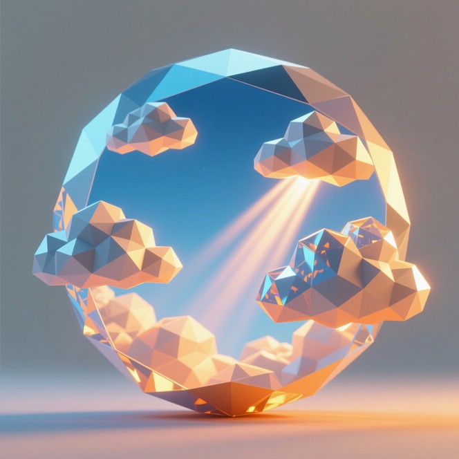 Free Crystalline Sky Sphere Image - 3d, Sphere, Geometric | Download at ...
