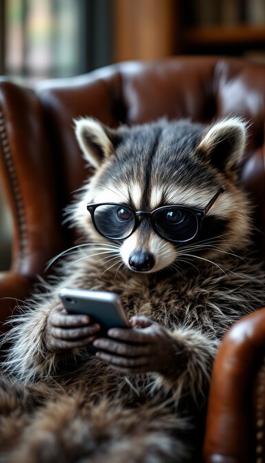 Report Raccoon Free Scholarly Raccoon Texting Image | Download at StockCake