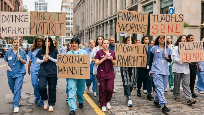 Free Nurses Demand Fairness Image - Nurse, Protest, Advocacy | Download ...