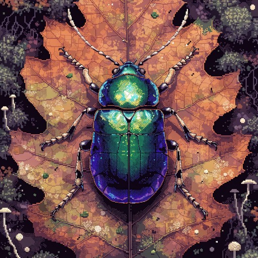 Free Pixel Jewel Beetle Image - Beetle, Pixel, Art | Download at StockCake