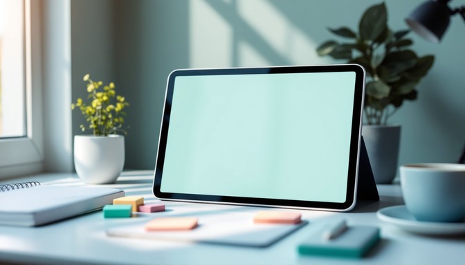 Tablet Workspace Layouts Free Digital Training Workspace Image - Tablet, Notebook, Desk ...