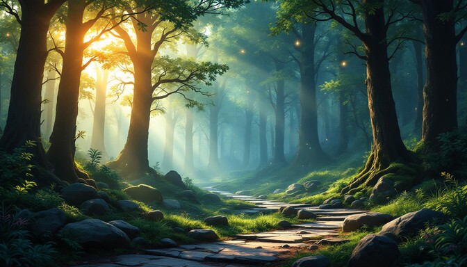 Free Enchanted Forest Path Image - Forest, Anime, Magical | Download at ...