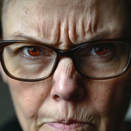 Free Frowning woman portrait Image - Woman, Frown, Glasses | Download ...