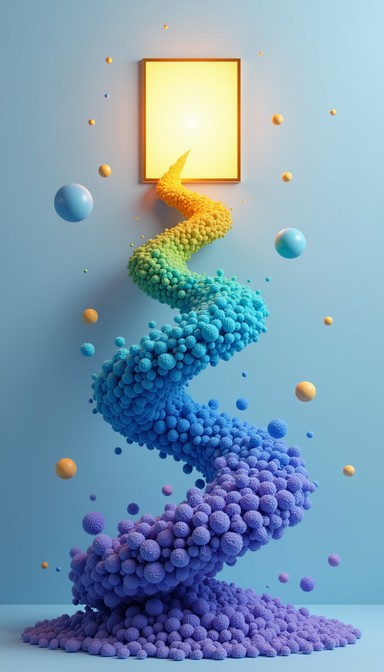 Free Ascending Color Pathway Image - Spiral, Spheres, Ascension ...