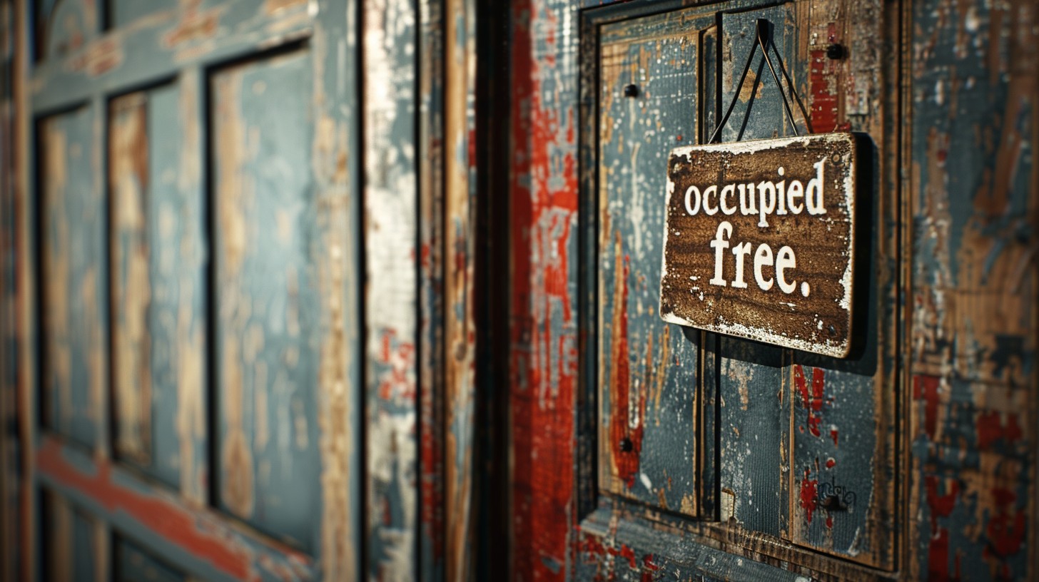 Free Occupied or Free Image - Vintage, Sign, Wooden | Download at StockCake