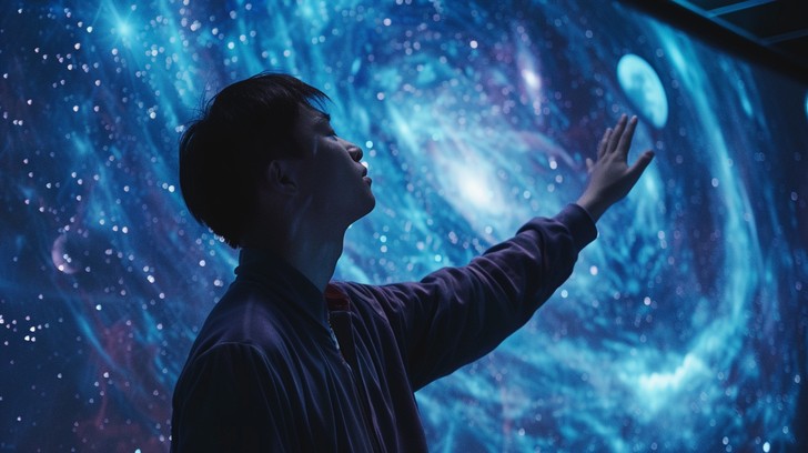 Free Cosmic Exploration Experience Image - Space, Person, Planetarium ...