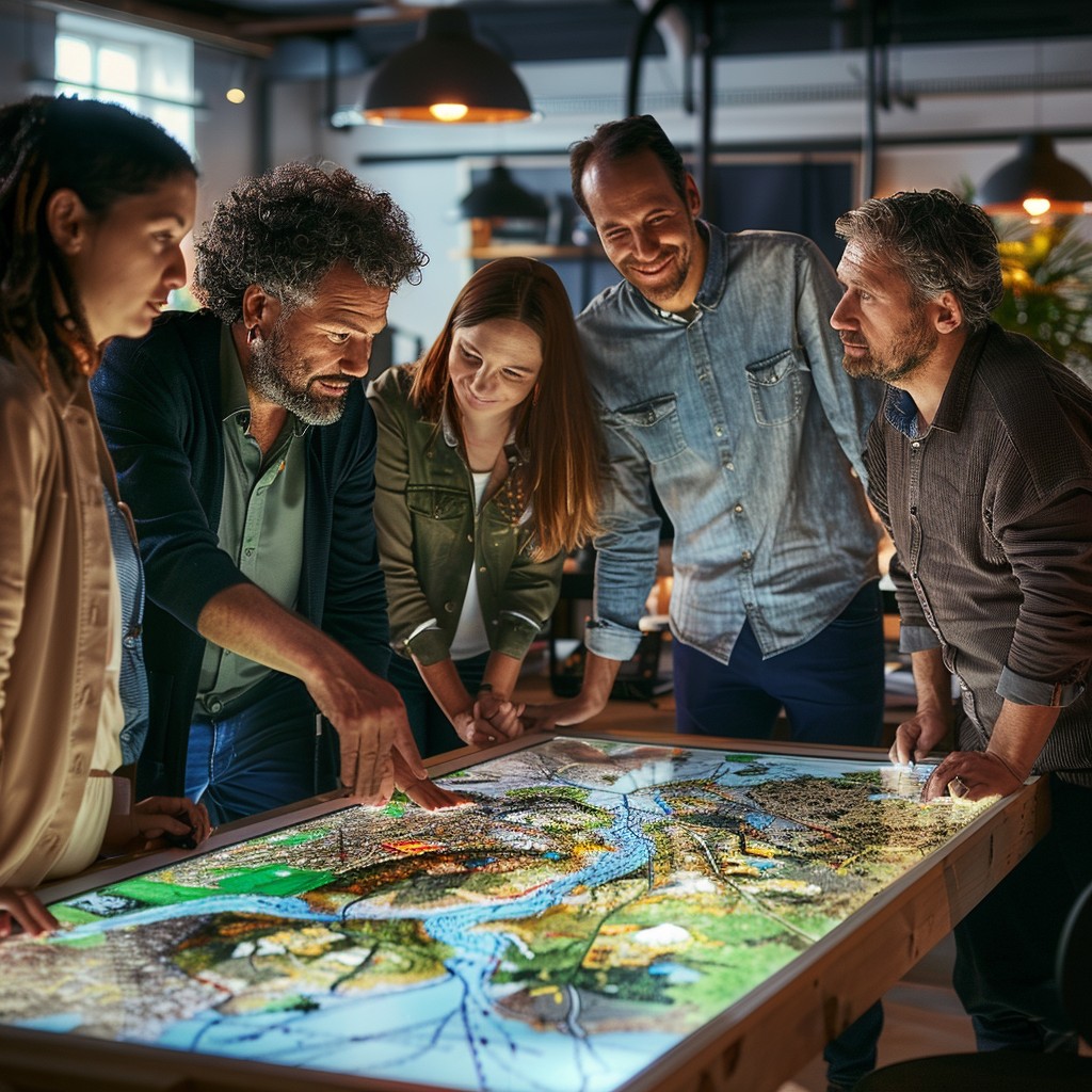 Free Team Strategy Meeting Image - Teamwork, Map, Planning | Download ...