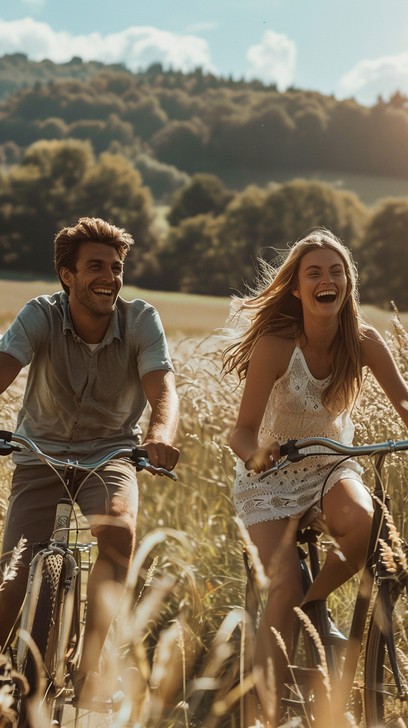 Happy Bike Ride Free Joyful Bike Ride Image - Bicycles, Couple, Joy | Download at StockCake