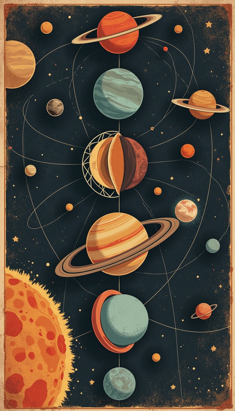 Planute Chart Free Vintage Planetary Chart Image - Planets, Vintage, Astronomy ...