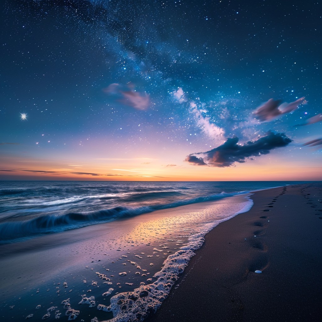 Free Starry Beach Night Image - Starry, Beach, Night | Download at ...