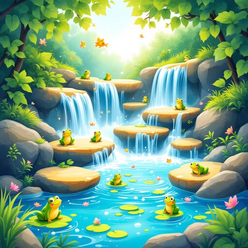 Free Magical Waterfall Paradise Image - Waterfall, Illustration ...