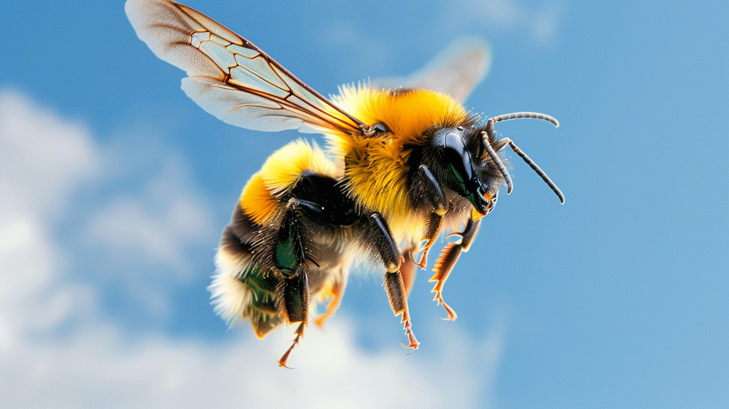 Free Bee in Flight Image - Bee, Flight, Nature | Download at StockCake