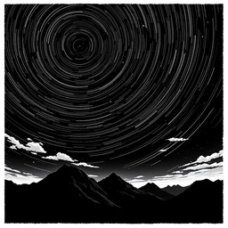 Free Spinning Stellar Cosmos Image - Stars, Mountains, Trails ...