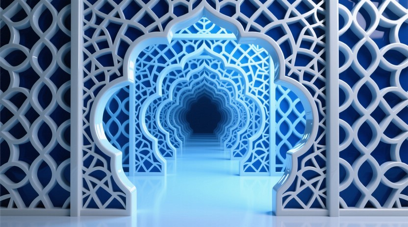 Blue Rectangular Portal Free Geometric Blue Portal Image - Azure, Geometric, Medallion ...