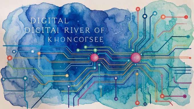 Free Digital Knowledge Flows Image - Watercolor, Digital, Data ...